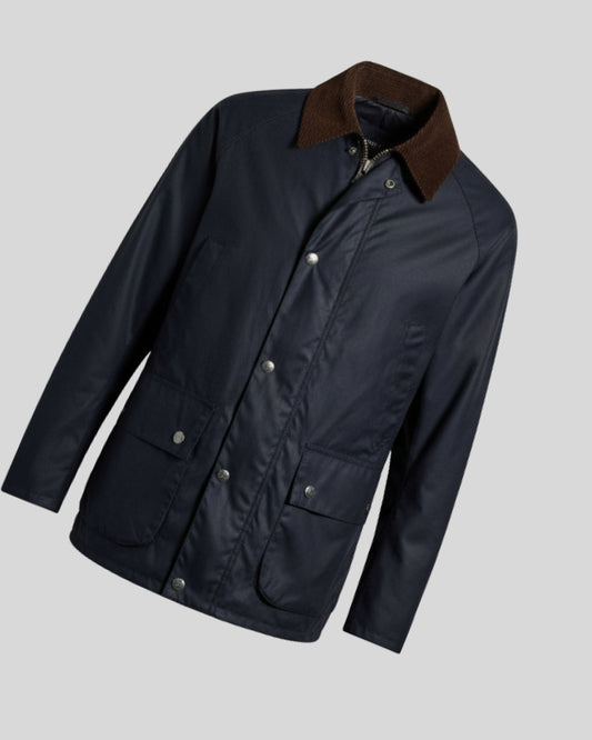 Barbour Waxed Jacket - Navy